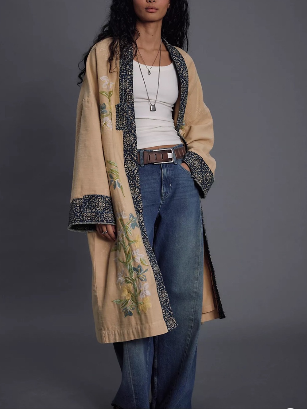 NWT Free People Henlow Embroidered Duster Size XS/S - Picture 2 of 7